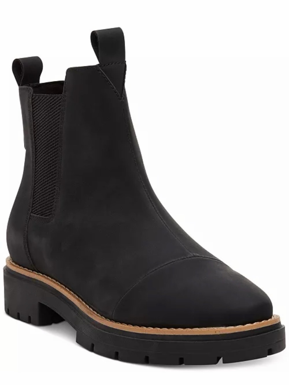 TOMS Women's Skylar Pull-On Lug-Sole Chelsea Booties